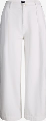 JOOP! Wide leg Bandplooi jeans in Wit: voorkant
