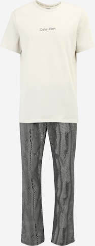 Calvin Klein UnderwearDuga pidžama - siva boja: prednji dio