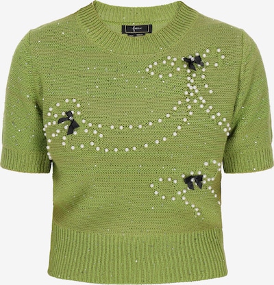 faina Neulepaita 'Fashion Look' värissä kiivi / musta / helmenvalkoinen, Tuotenäkymä