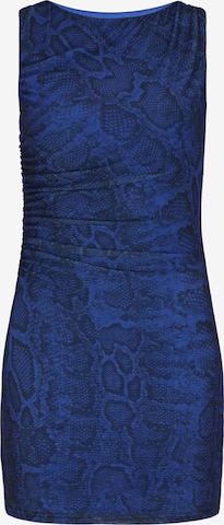 faina - Vestido em azul: frente