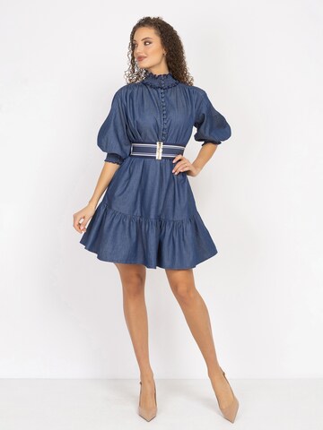 JIORO Dress 'ESSENTIALS' in Blue
