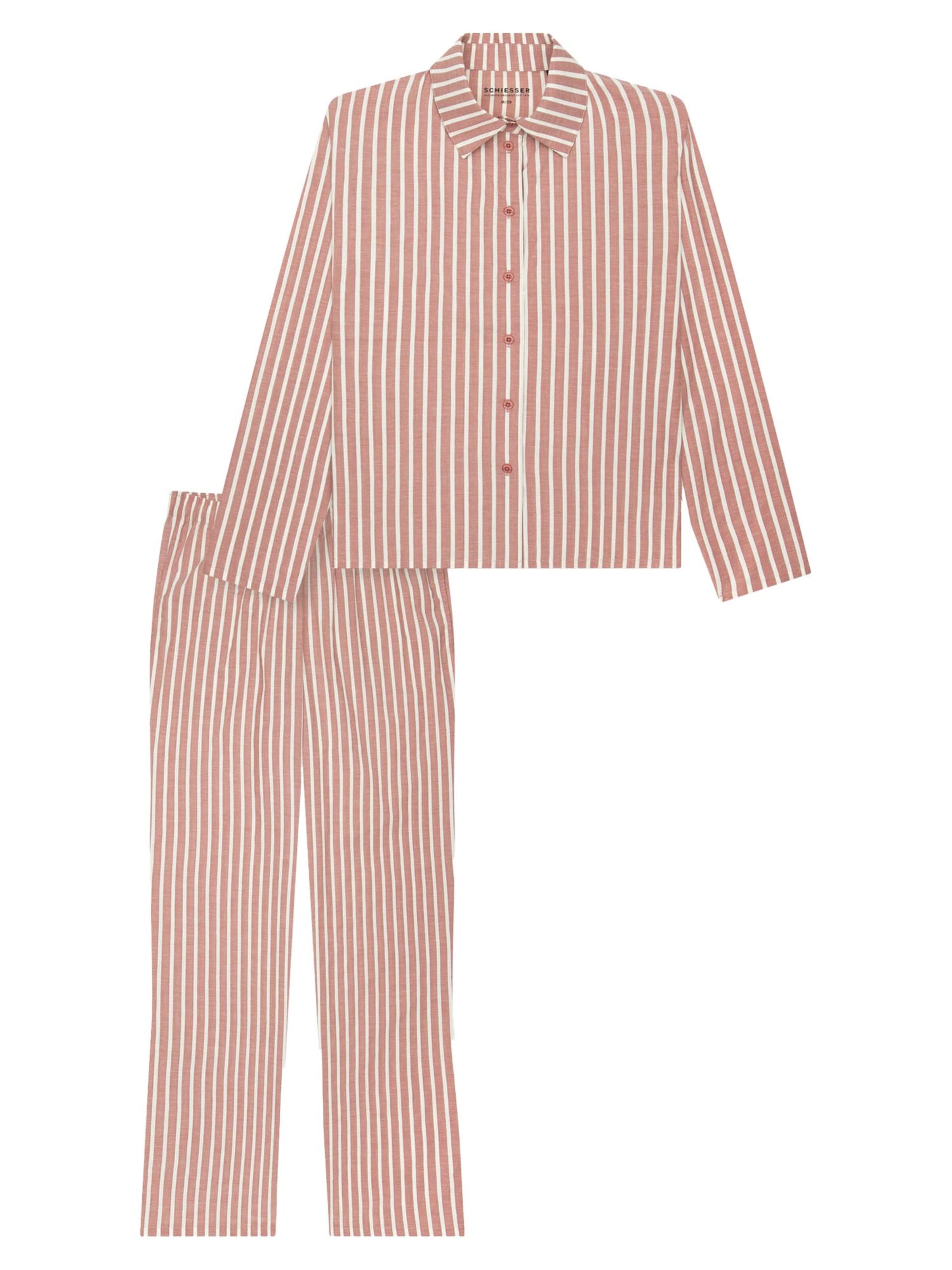 SCHIESSER Pyjama 'Selected Premium' in Rood: voorkant