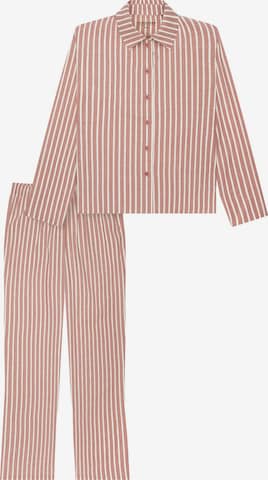 SCHIESSER Pyjama 'Selected Premium' in Rood: voorkant