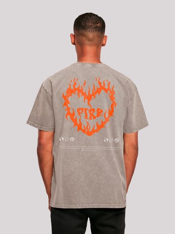T-Shirt 'Valentines' F4NT4STIC en gris : devant
