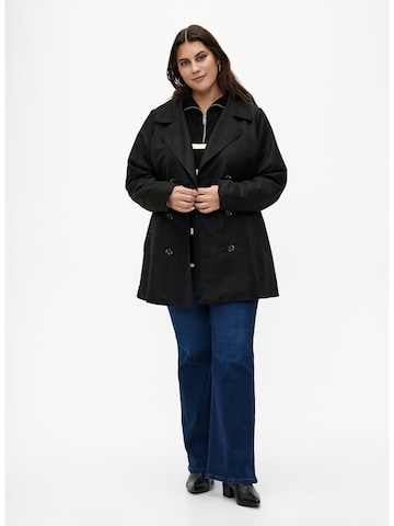 Zizzi Between-Seasons Coat 'Caselin' in Black