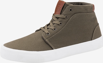 Ombre High-Top Sneakers in Green: front