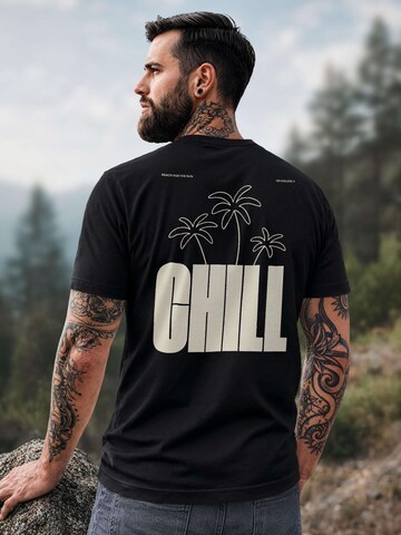 Neverless Shirt 'chill' in Black