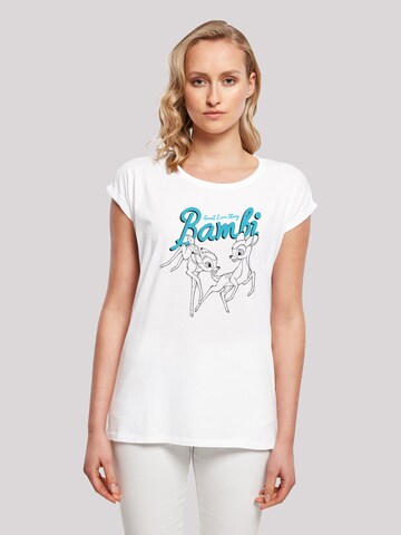 T-shirt 'Bambi Great Love Story' F4NT4STIC en blanc : devant