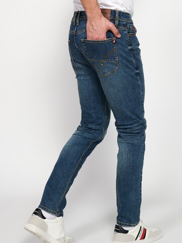 KOROSHI Regularen Kavbojke | modra barva