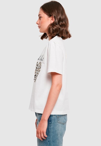 Miss Tee Shirt 'Wild Heart Leo' in Wit