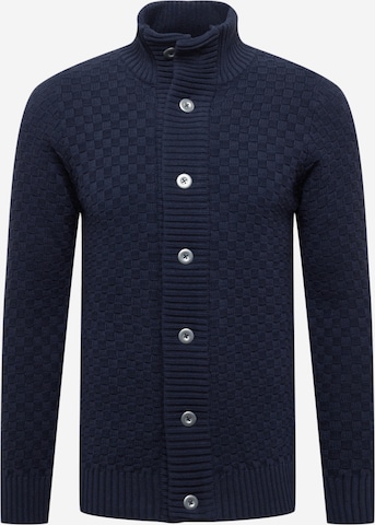 Kronstadt Knit Cardigan 'Benjamin' in Blue: front