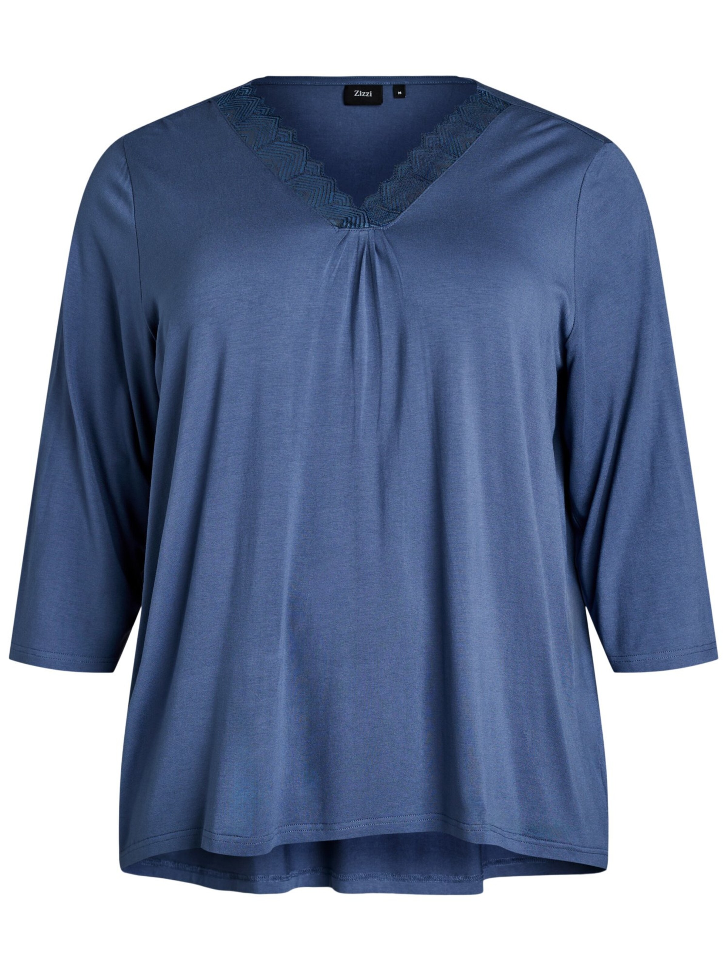 Camicia da notte 'Mhali' di Zizzi in blu: frontale