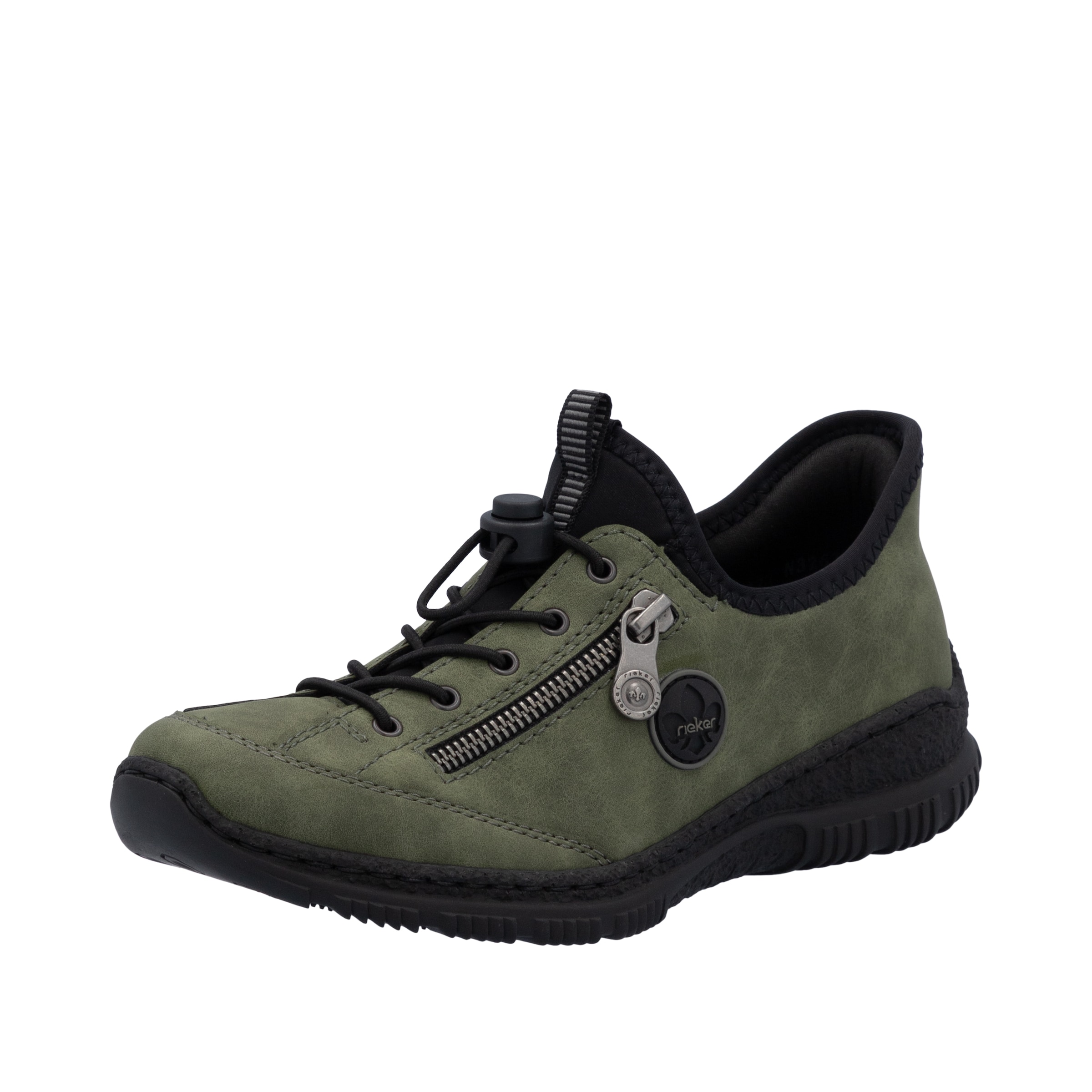 Chaussure basse Rieker en vert : devant