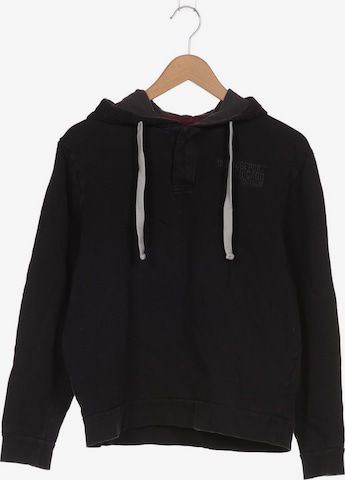 TOM TAILOR Sweatshirt & Zip-Up Hoodie in L in Black: front