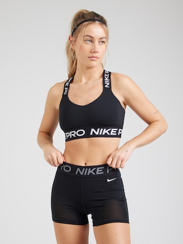 NIKE Bustier Sport bh in Zwart: voorkant