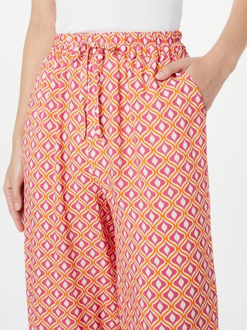 Wide Leg Pantalon Zwillingsherz en orange