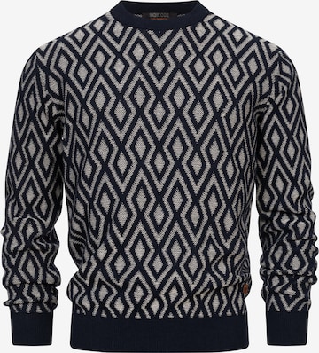 INDICODE JEANS Sweater 'Scott' in Blue: front