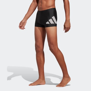 ADIDAS PERFORMANCE Athletic Swim Trunks 'Branded ' in Black