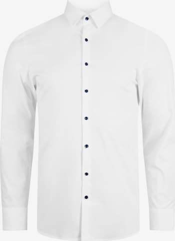 Coupe slim Chemise business ROY ROBSON en blanc : devant