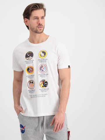 ALPHA INDUSTRIES Koszulka 'Apollo Mission' w kolorze biały