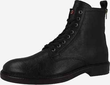 NOBRAND Schnürboots 'Wring' in Schwarz: Vorderseite