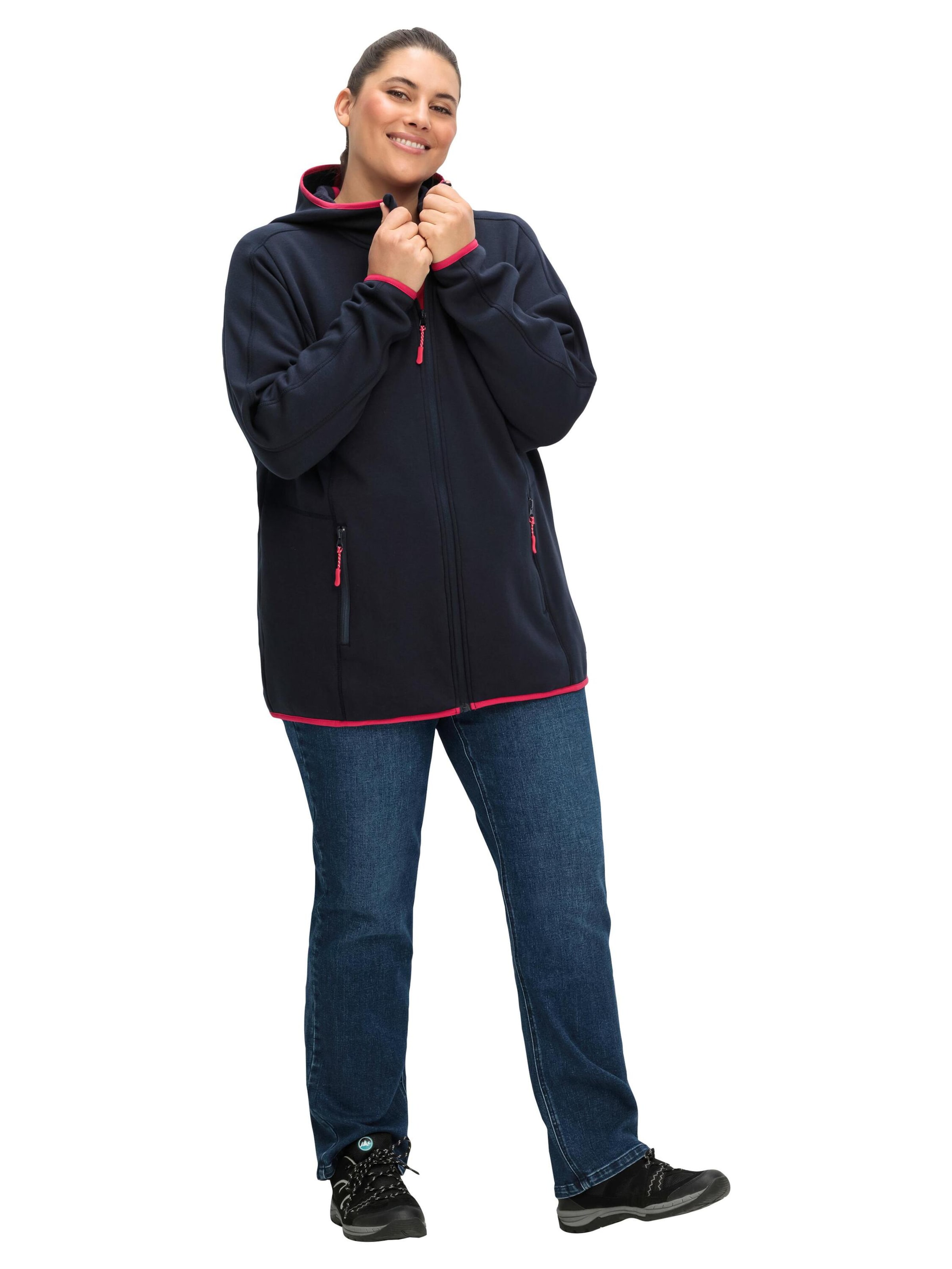 SHEEGO Fleecová mikina – modrá