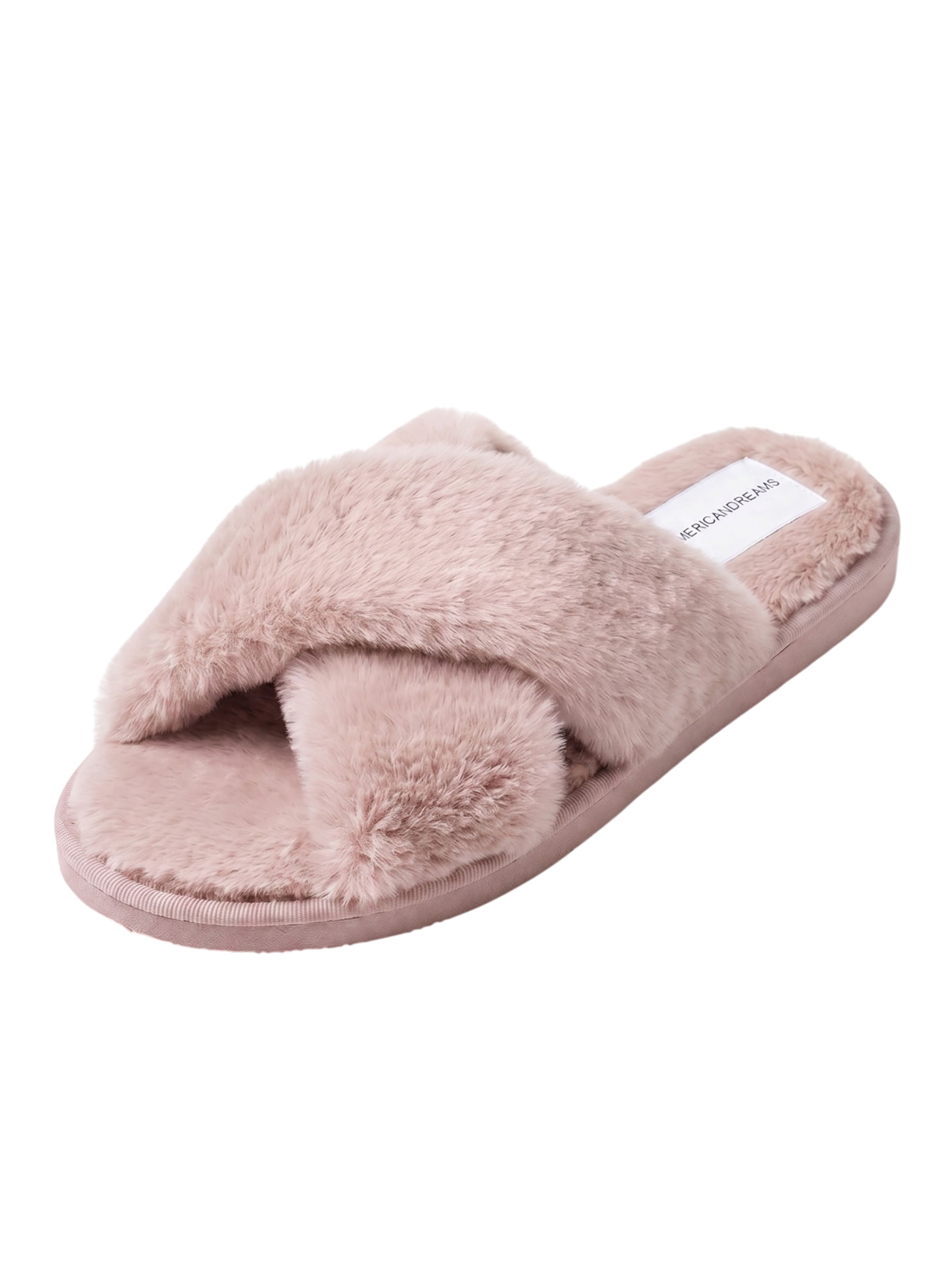 americandreams Hausschuh 'Lou'‌‌‌‌‌ in Pink: Vorderseite