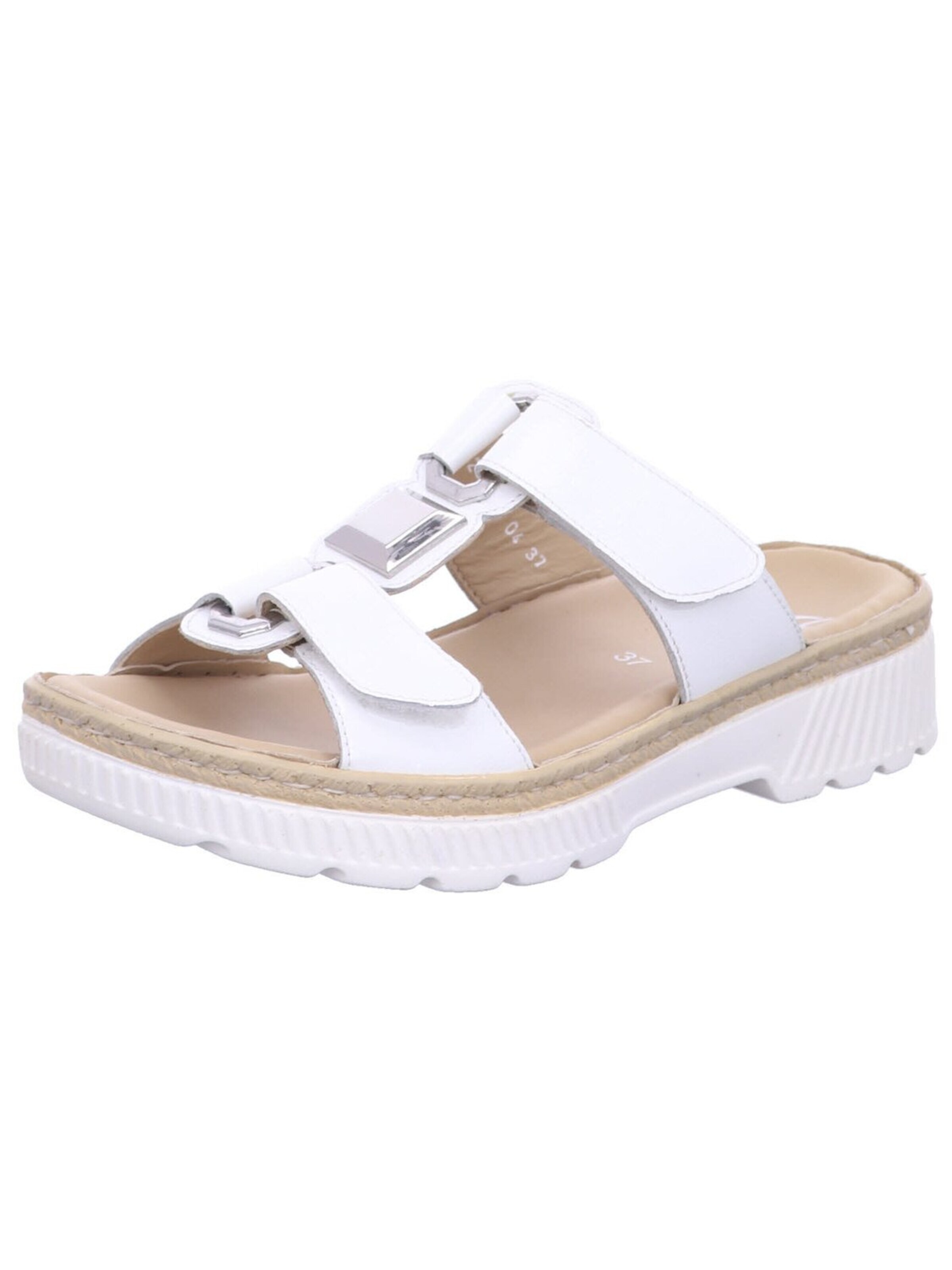 ARA - Zapatos abiertos 'Pantolette Damen 12-39103 04 Echtleder in weiß' en blanco: frente