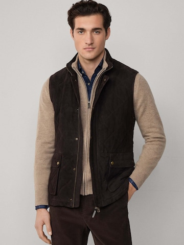 Hackett London Bodywarmer in Bruin: voorkant
