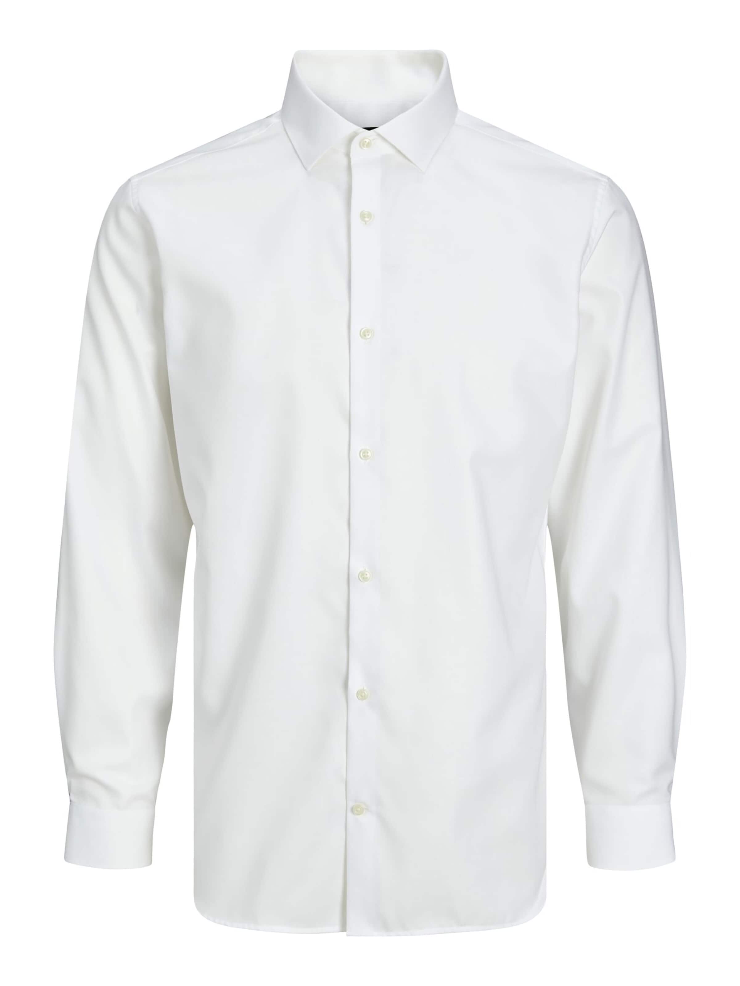 JACK & JONES Comfort fit Button Up Shirt 'Blaparker' in White: front