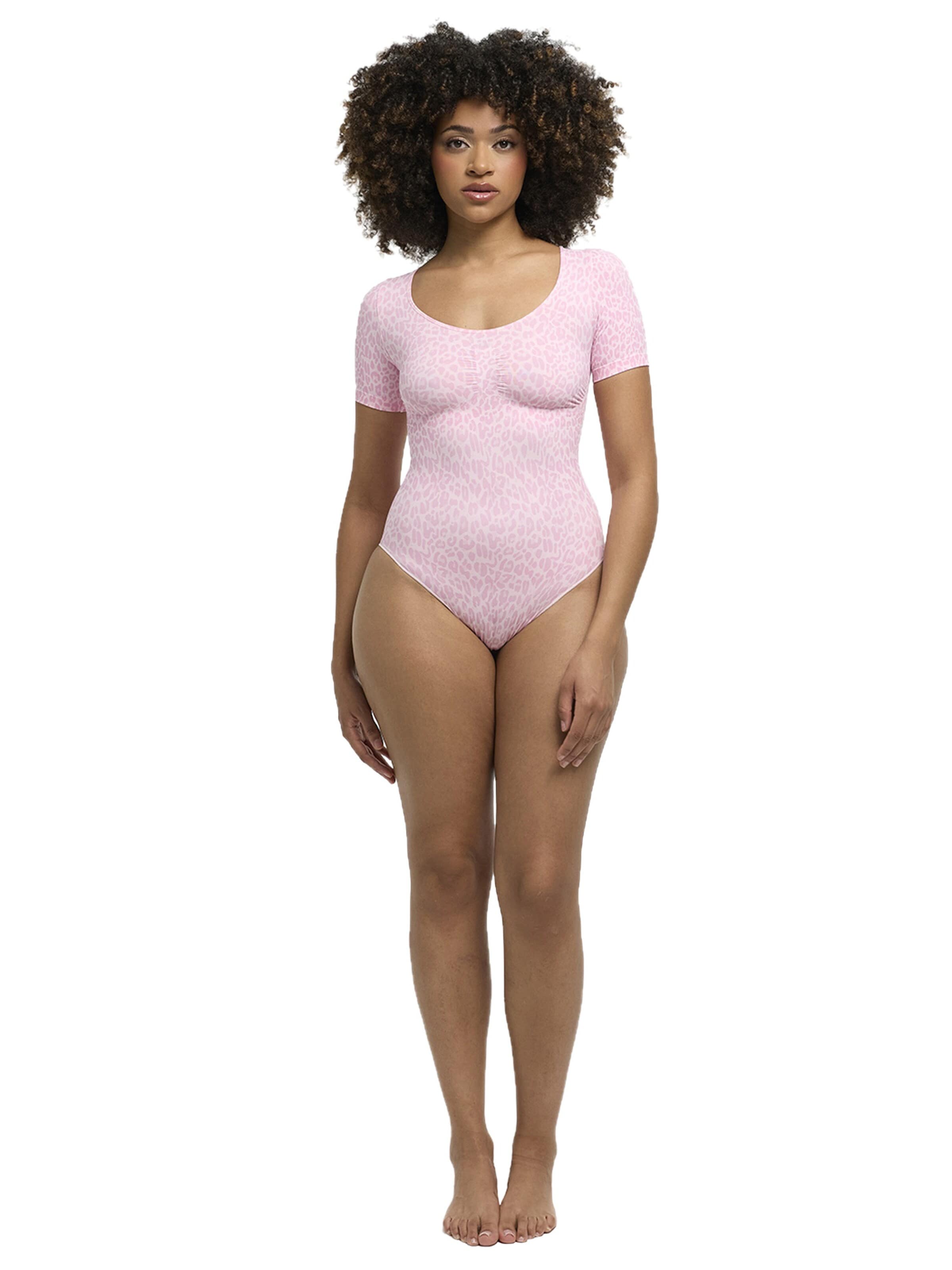 Body modelant 'T-Shirt Bodysuit Sculpting Shapewear mit Slip' cfab en rose : devant