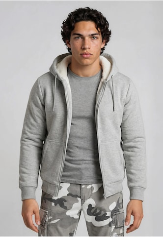 Brandit Sweatjacke in Grau: Vorderseite