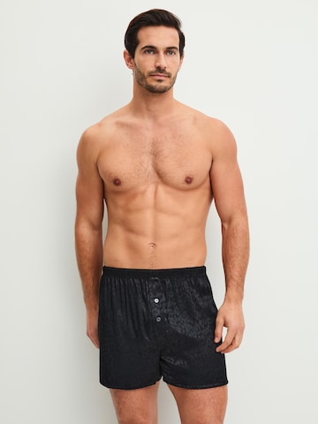 CALIDA Boxershorts 'Woven Jacquard'‌‌‌‌‌‌ in Schwarz