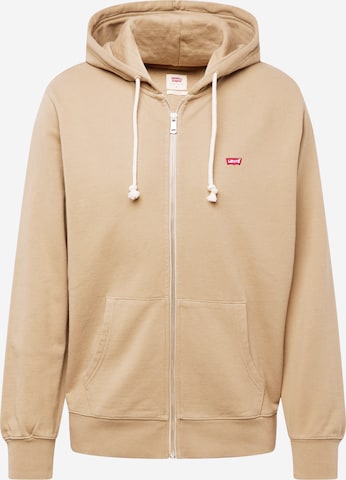 LEVI'S ® Regular fit Zip-Up Hoodie 'New Original' in Brown: front