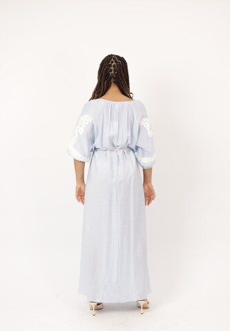 Elara Shirt Dress in Blue
