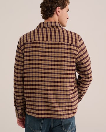 WE Fashion - Ajuste confortable Camisa en marrón