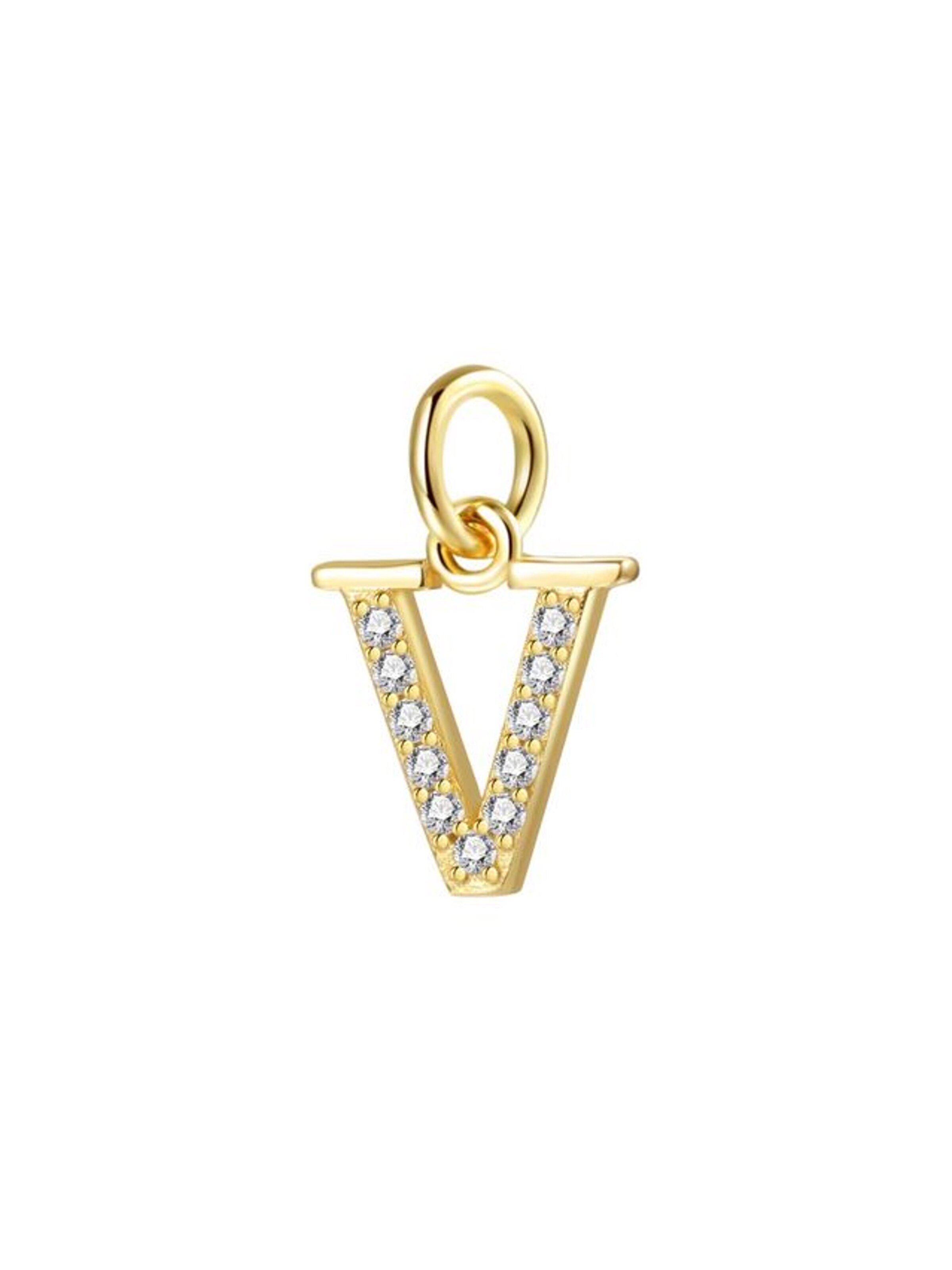 Hey Happiness Kette 'Letter V'‌‌‌‌‌ in Gold