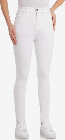 wonderjeans Skinny Jeans in White: front
