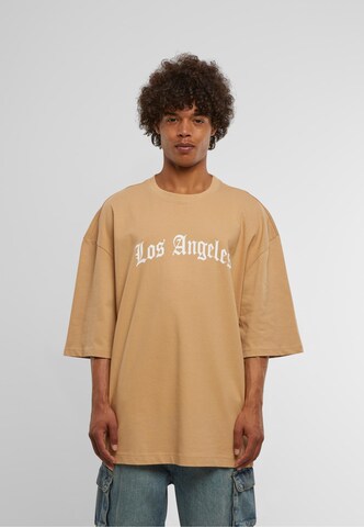 Tricou 'Los Angeles' de la Mister Tee pe bej: față