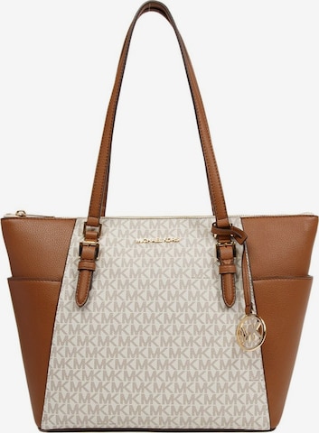 Shopper 'Charlotte Large Top-Zip Tote' di Michael Kors in beige: frontale