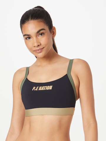 P.E Nation Bralette Bra 'ELEVATE' in Black: front