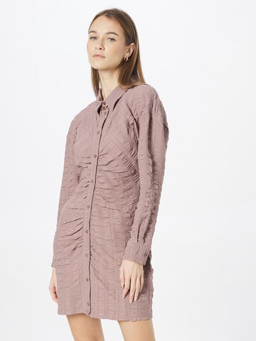 NLY by Nelly Shirt Dress 'How I Do It' in Brown: front