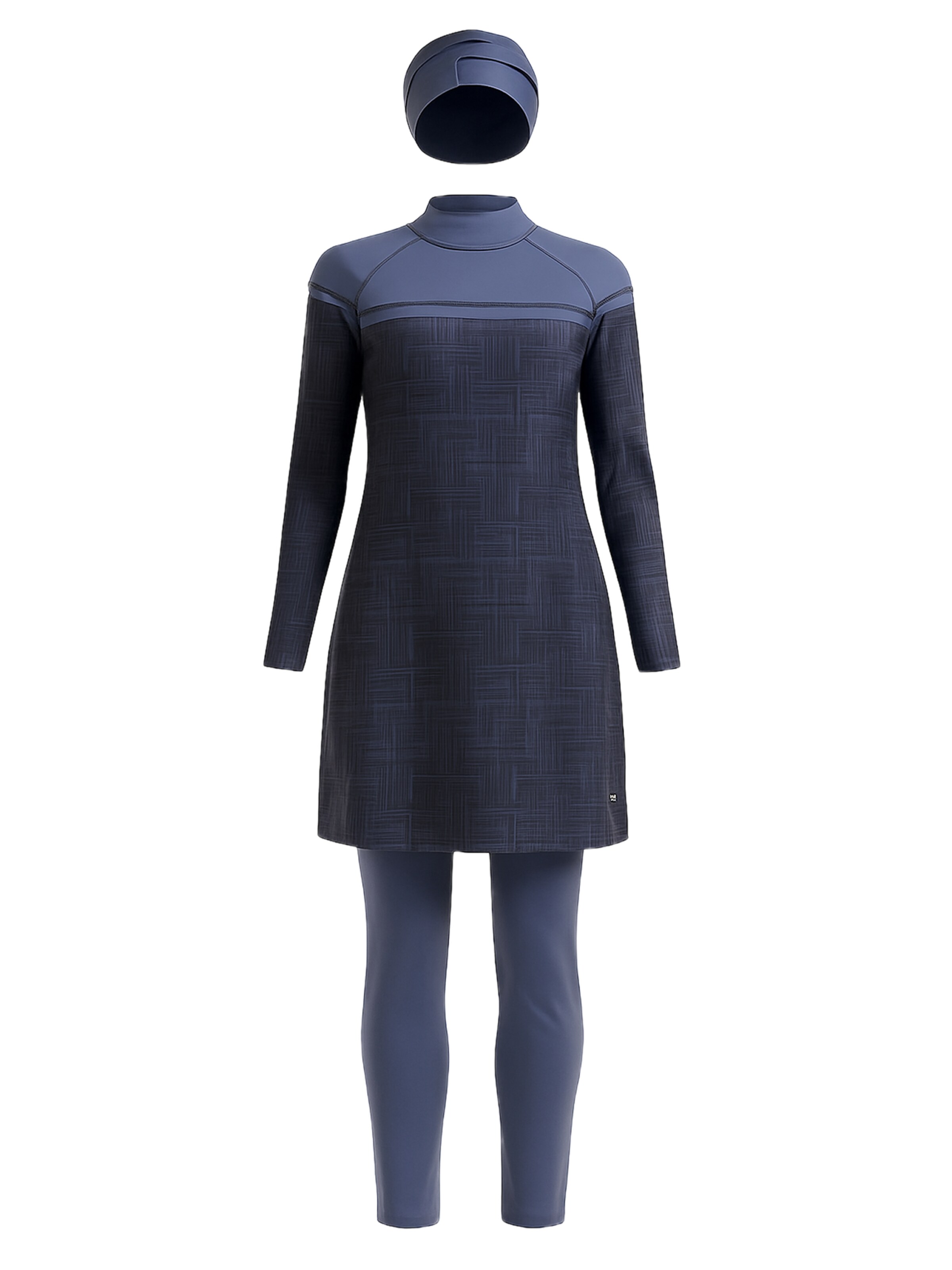 C&City Hijab Badeanzug in rauchblau / anthrazit, Produktansicht