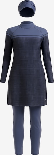 C&City Hijab Badeanzug in rauchblau / anthrazit, Produktansicht