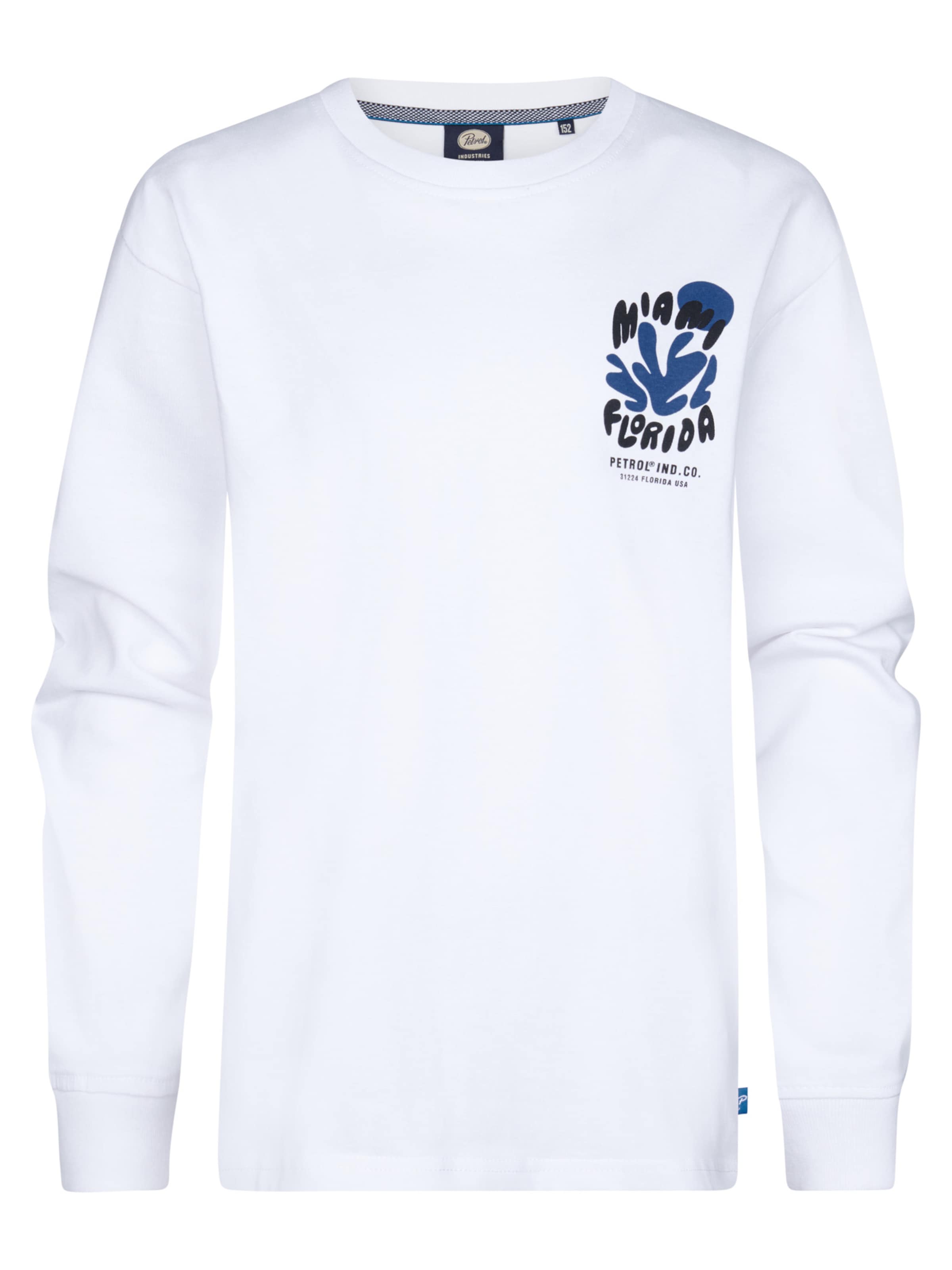 Petrol Industries Tričko 'Tropicalia' - Biela: predná strana