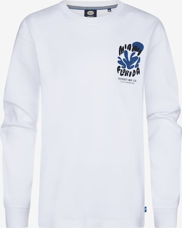 Petrol Industries Tričko 'Tropicalia' - Biela: predná strana