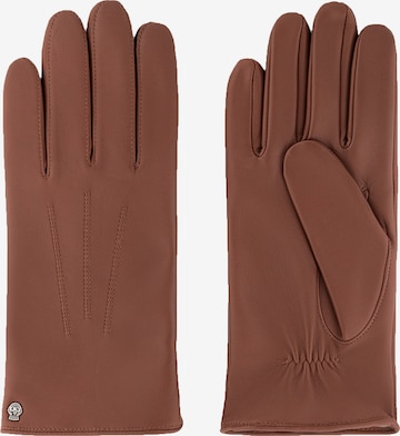 Roeckl Full Finger Gloves 'Riga' in Brown: front