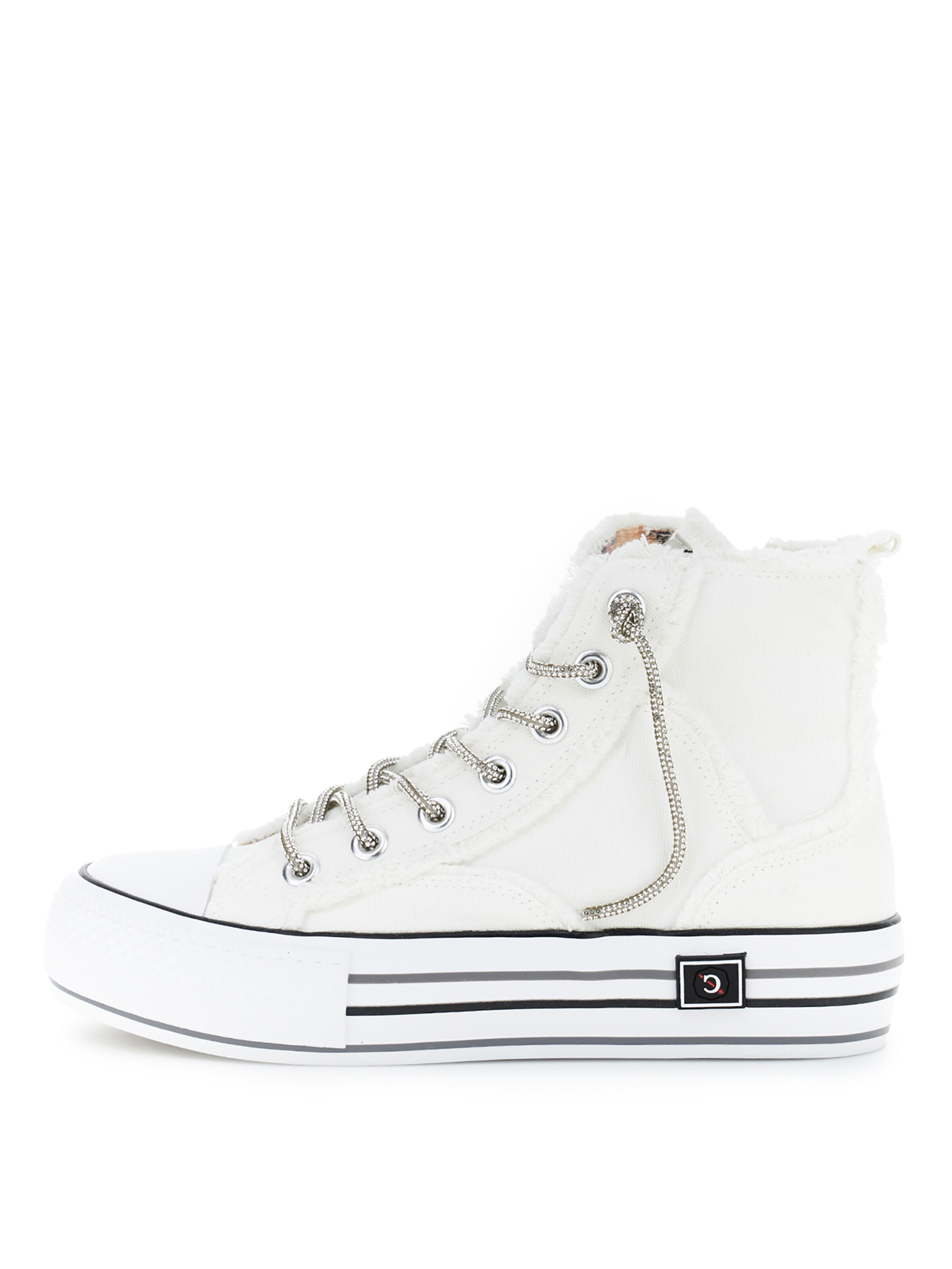 Baskets basses CAFè NOIR en blanc : devant