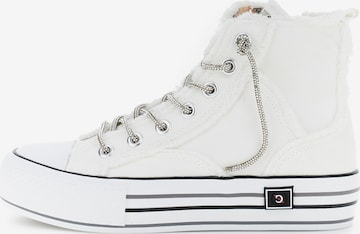 Baskets basses CAFè NOIR en blanc : devant