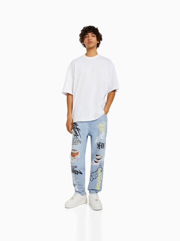 Bershka Loosefit Jeans i blå